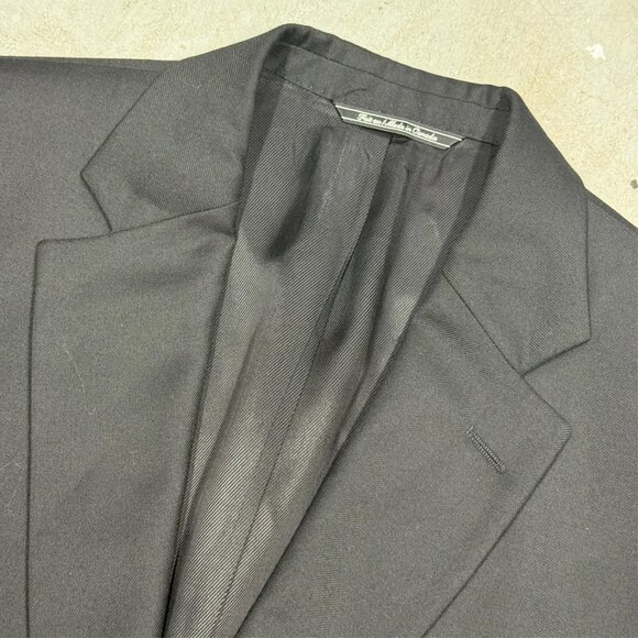 Jack Victor Blazer Wool Sport Coat Metal Buttons Gabardine Black 42L - Picture 6 of 9